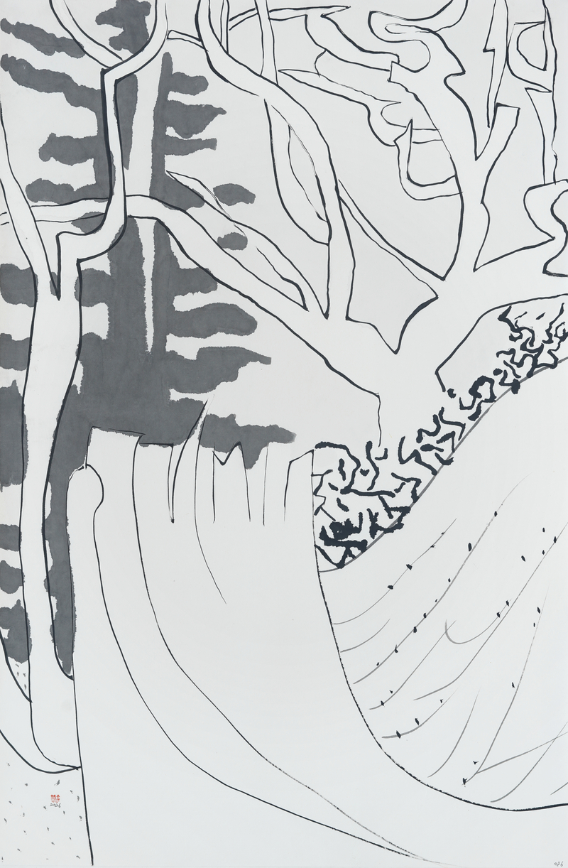 장병언, structure landscape 086, ink_on_paper, painting, 2026